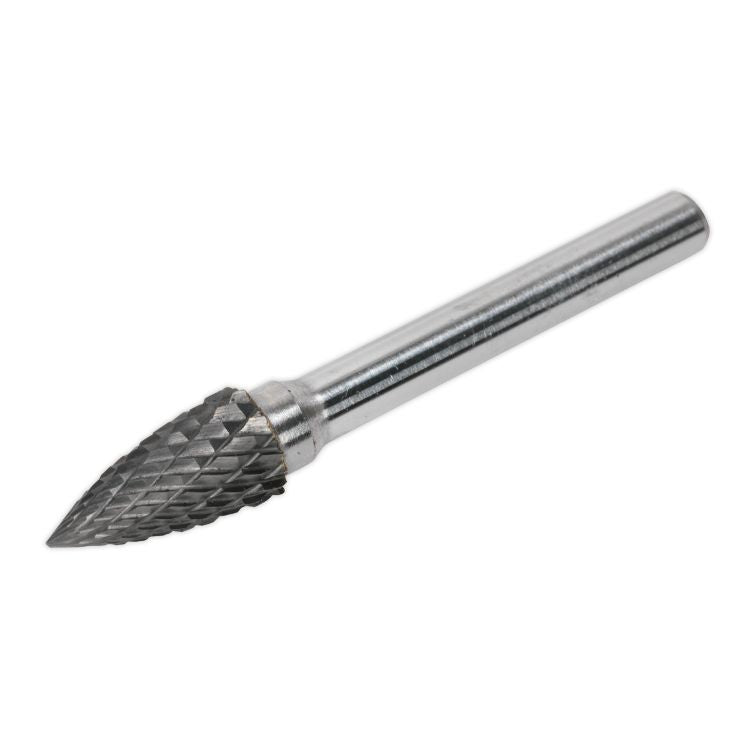 Sealey Tungsten Carbide Rotary Burr Arc Pointed Nose 10mm