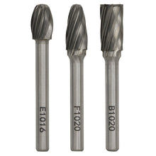 Load image into Gallery viewer, Sealey Tungsten Carbide Rotary Burr Set 3pc Ripper/Coarse
