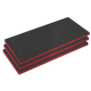 Sealey Easy Peel Shadow Foam Red/Black 50mm - Pack of 3