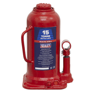 Sealey Bottle Jack 15 Tonne (Min/Max Height - 227/457mm)