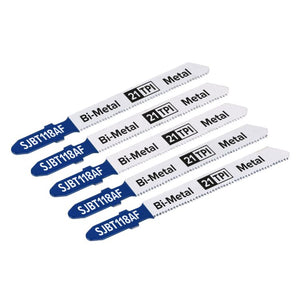Sealey Jigsaw Blade 75mm - Metal  21tpi - Pack of 5