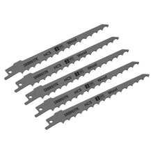 Load image into Gallery viewer, Sealey Reciprocating Saw Blade Pruning &amp; Coarse Wood 150mm (6&quot;) 3tpi - Pack of 5
