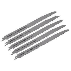 Sealey Reciprocating Saw Blade Multipurpose 300mm (12") 5-8tpi - Pack of 5