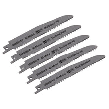 Load image into Gallery viewer, Sealey Reciprocating Saw Blade Multipurpose 150mm (6&quot;) 5-8tpi - Pack of 5
