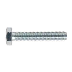 Sealey HT Zinc Setscrew DIN 933 - M10 x 60mm - Grade 8.8 - Pack of 25