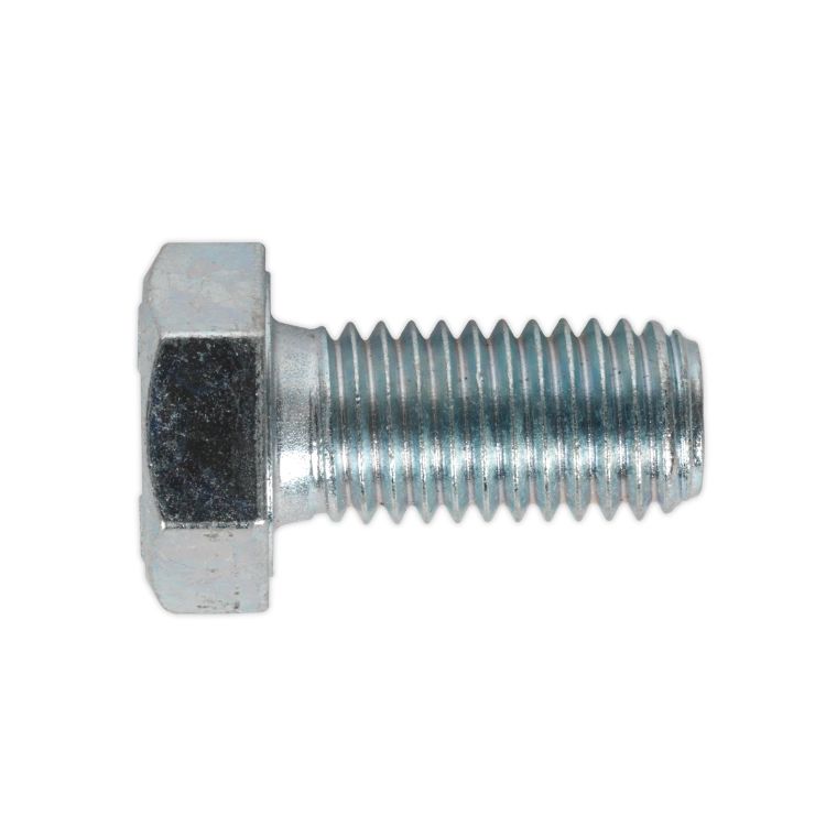 Sealey HT Zinc Setscrew DIN 933 - M12 x 25mm - Grade 8.8 - Pack of 25
