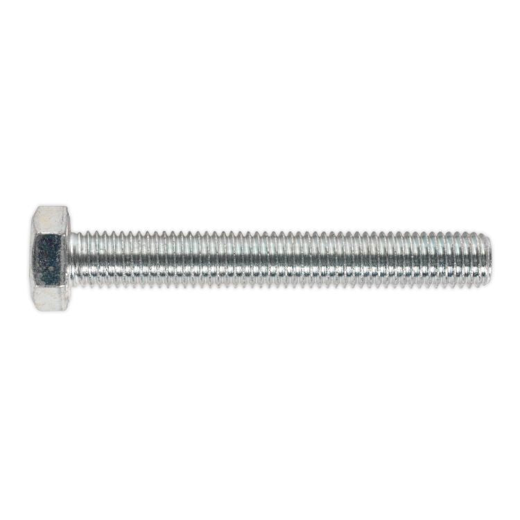 Sealey HT Zinc Setscrew DIN 933 - M14 x 100mm - Grade 8.8 - Pack of 10