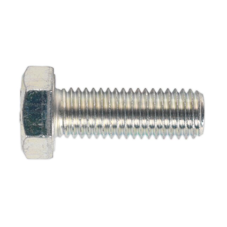 Sealey HT Zinc Setscrew DIN 933 - M14 x 40mm - Grade 8.8 - Pack of 10