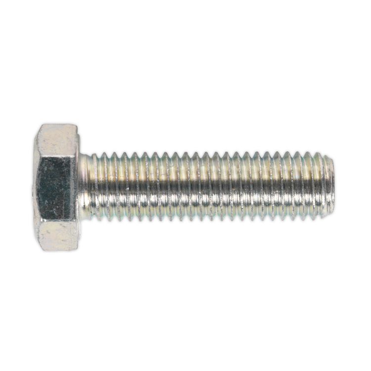 Sealey HT Zinc Setscrew DIN 933 - M14 x 50mm - Grade 8.8 - Pack of 10