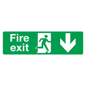 Sealey Safe Conditions Safety Sign - Fire Exit (Down)