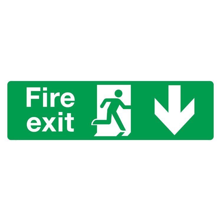 Sealey Safe Conditions Safety Sign - Fire Exit (Down)