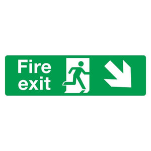 Sealey Safe Conditions Safety Sign - Fire Exit (Down Right)