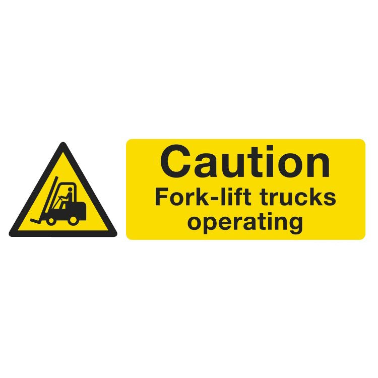 Sealey Warning Safety Sign - Caution Fork-Lift Trucks