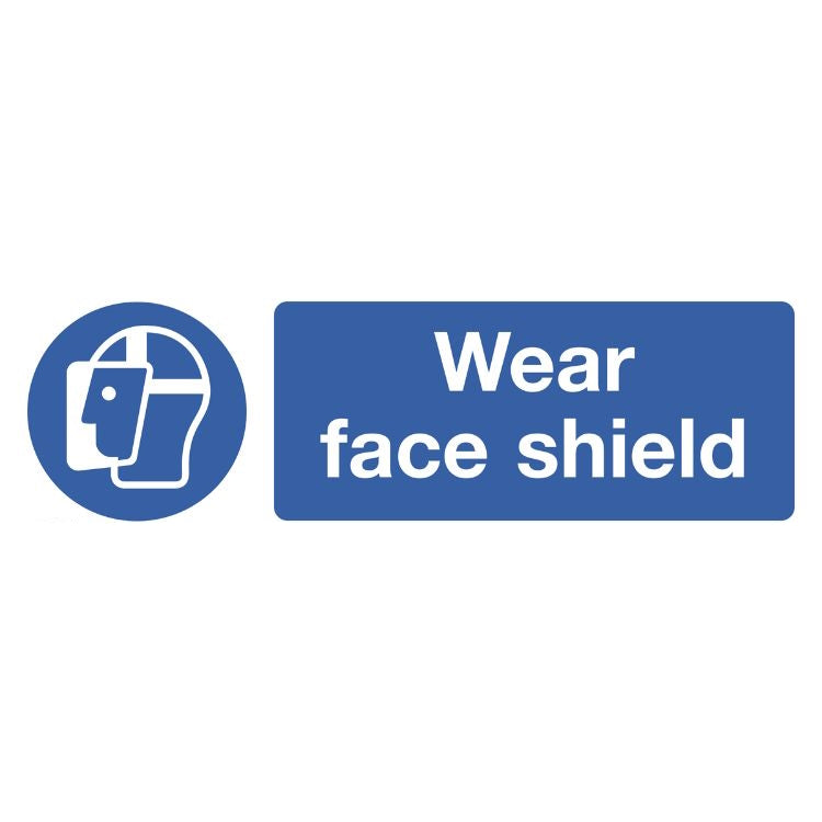 Sealey Mandatory Safety Sign - Wear Face Shield