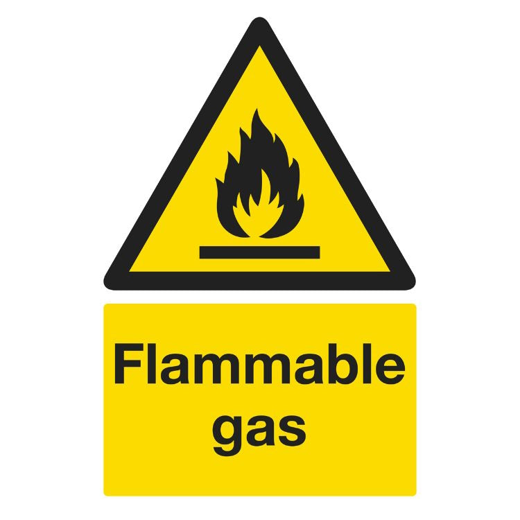 Sealey Warning Safety Sign - Flammable Gas