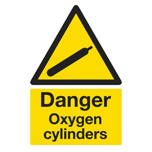 Sealey Warning Safety Sign - Danger Oxygen Cylinders