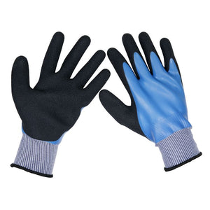 Sealey Waterproof Latex Gloves Large - Pair