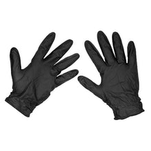 Load image into Gallery viewer, Sealey Black Diamond Grip Extra-Thick Nitrile Powder-Free Gloves Large - Pack of 50
