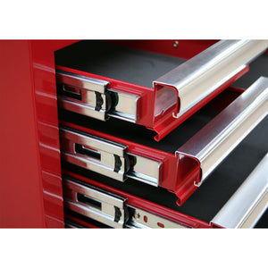 Sealey Toolchest Combination 14 Drawer Ball-Bearing Slides - Red & 1179pc Tool Kit