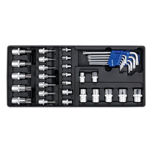 Sealey Tool Tray, TRX-Star* Key, Socket Bit & Socket Set 35pc (Premier)
