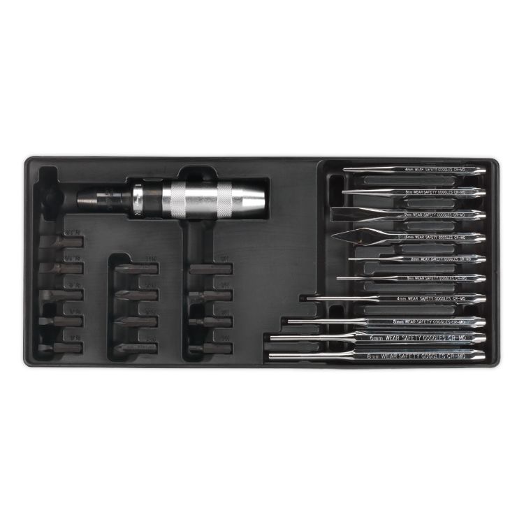 Sealey Tool Tray, Punch & Impact Driver Set 25pc (Premier)