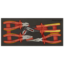 Load image into Gallery viewer, Sealey Insulated Pliers Set 4pc, Tool Tray - VDE Approved
