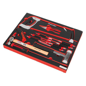 Sealey Tool Tray, Hacksaw, Hammers & Punches 13pc (Premier)