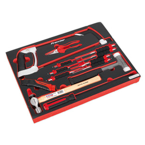 Sealey Toolchest Combination 14 Drawer Ball-Bearing Slides - Black & 446pc Tool Kit (Premier)