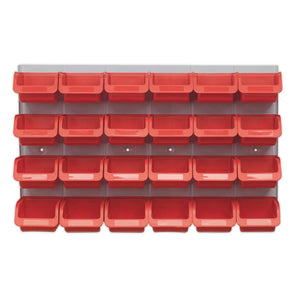 Sealey Bin & Panel Combination 24 Bins - Red