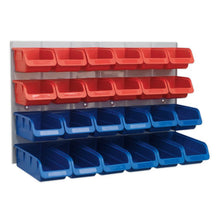 Load image into Gallery viewer, Sealey Bin &amp; Panel Combination 24 Bins - Red/Blue
