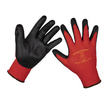 Load image into Gallery viewer, Sealey Flexi Grip Nitrile Palm Gloves Large - Pack of 6 Pairs
