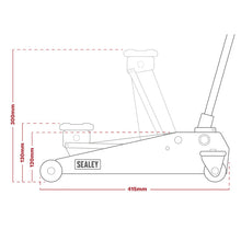 Load image into Gallery viewer, Sealey Trolley Jack 1.5 Tonne Short Chassis
