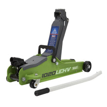 Load image into Gallery viewer, Sealey Trolley Jack 2 Tonne Low Profile Short Chassis - Hi-Vis Green
