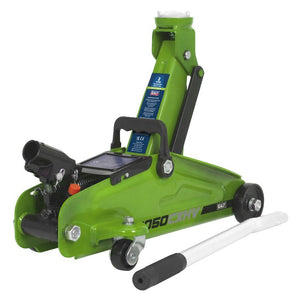 Sealey Trolley Jack 2 Tonne Short Chassis - Hi-Vis