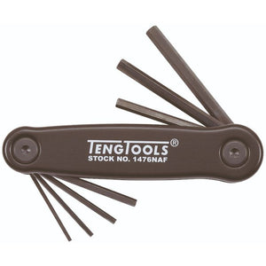 Teng Hex Key Set Folding AF 7pcs Alu Case
