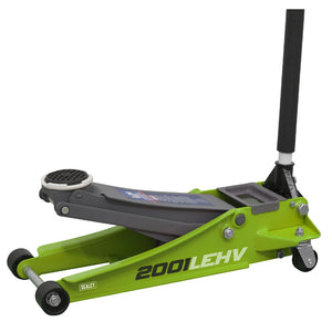Sealey Trolley Jack 2.25 Tonne Low Profile Rocket Lift - Hi-Vis Green