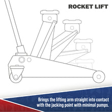Load image into Gallery viewer, Sealey Viking Low Profile Professional Long Reach Trolley Jack 2 Tonne, Rocket Lift
