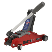 Load image into Gallery viewer, Sealey 180° Handle Trolley Jack 2 Tonne Low Profile Short Chassis - Red
