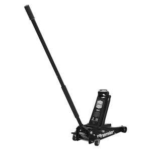 Sealey Trolley Jack 3 Tonne & Axle Stands (Pair) 3 Tonne per Stand Combo - Black/White