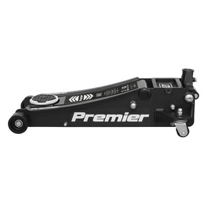 Sealey Trolley Jack 3 Tonne & Axle Stands (Pair) 3 Tonne per Stand Combo - Black/White