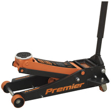 Load image into Gallery viewer, Sealey Trolley Jack 3 Tonne Low Profile Rocket Lift Orange
