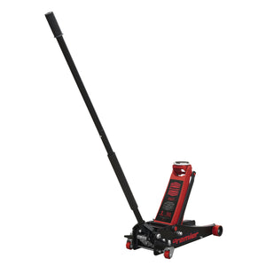 Sealey Trolley Jack 3 Tonne Low Profile Rocket Lift Red Low Entry (100/533mm)