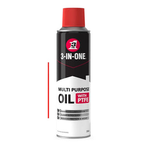 3-In-One Multipurpose Oil with PTFE Spray Aerosol Can 250ml