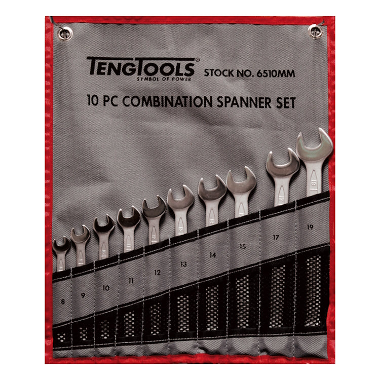 Teng Combination Spanner Set Metric 10pcs