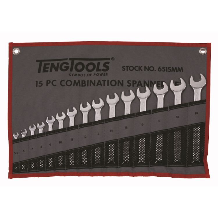 Teng Combination Spanner Set Metric 15pcs