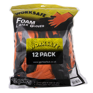 Sealey Foam Latex Gloves X-Large - Pack of 12 Pairs
