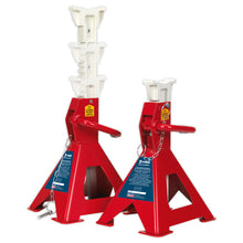 Load image into Gallery viewer, Sealey Axle Stands (Pair) 3 Tonne Capacity per Stand Auto Rise Ratchet
