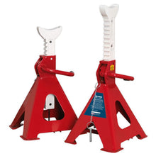 Load image into Gallery viewer, Sealey Axle Stands (Pair) 5 Tonne Capacity per Stand Auto Rise Ratchet
