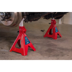 Sealey Axle Stands (Pair) 5 Tonne Capacity per Stand Auto Rise Ratchet
