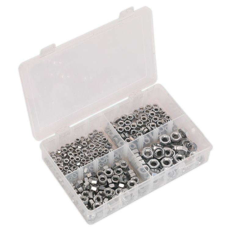 Sealey Steel Nut Assortment 370pc M5-M10 Metric